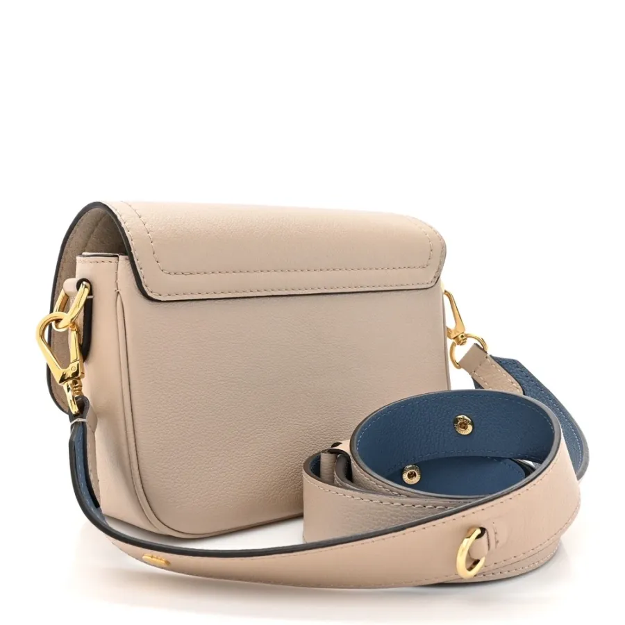 Louis Vuitton Lockme Tender Greige Grained Calfskin Leather Gold Hardware