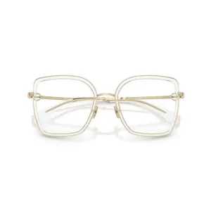 CHANEL square frame glasses light gold color size 56口-18-142