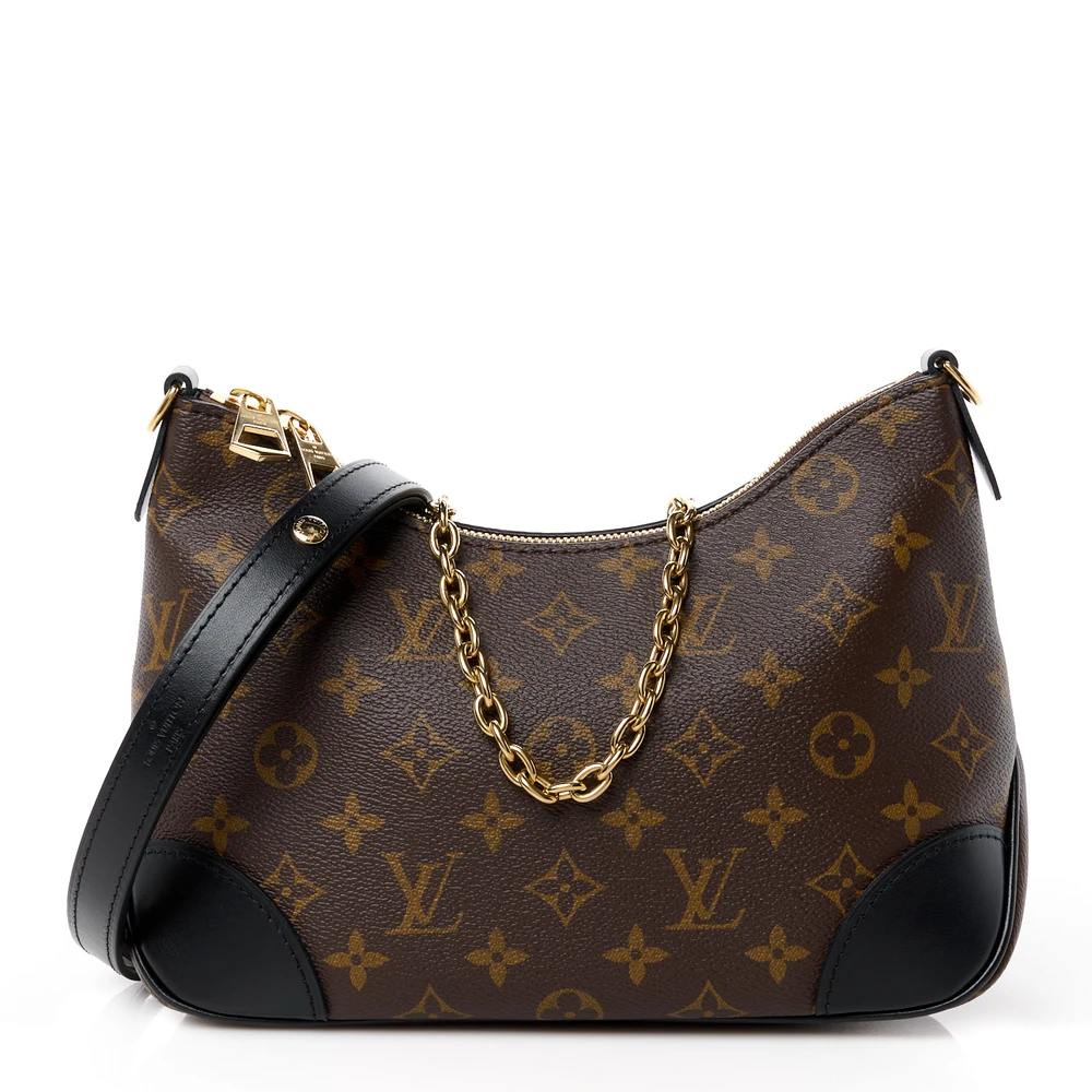 Louis Vuitton Boulogne NM PM Preto Monogram Canvas Hardware Dourado