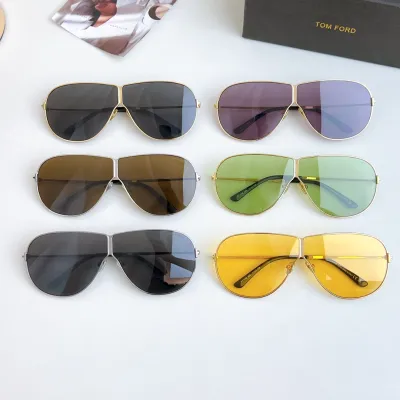 Tom Ford Pilot glasses purple/lime green/yellow/black gold/black silver/brown silver color Size 71口3-135