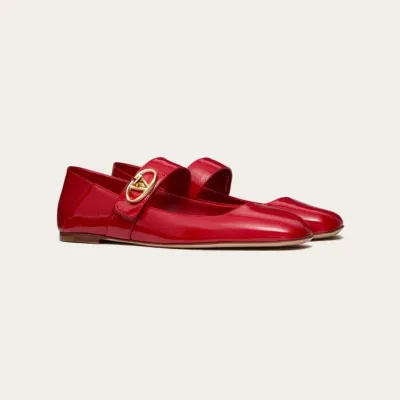 VALENTINO  Patent leather Mary Jane ballet shoes