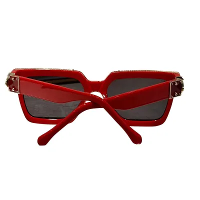 Louis Vuitton square frame glasses red/blue/pink/black/camouflage/tawny/yellow/brat check/black gold/black silver/all black/floral print color Size 58口19-140