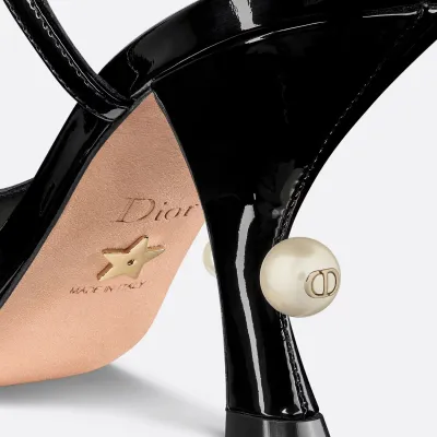 Dior black stiletto heels pointy high heels shoes