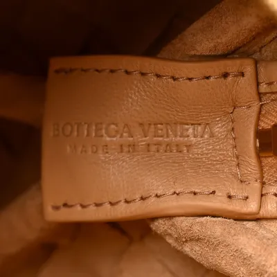 Bottega Veneta Mini Intrecciato Loop Camera Bag Almond Nappa Leather