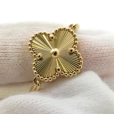 Van Cleef & Arpels Vintage Alhambra Necklace 10 Motifs Guilloche