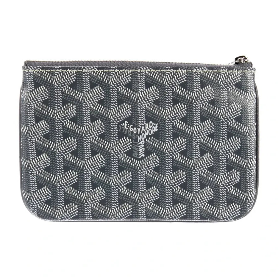 Goyard Medium Wallet Grey Printed Goyardine Canvas Silver Hardware