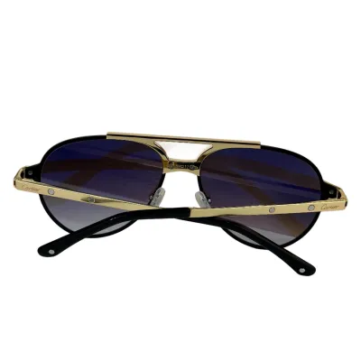 Cartier Pilot glasses black gold/tawny/grey silver/brown/black/brown black gold/grey black gold color Size 59口17-145