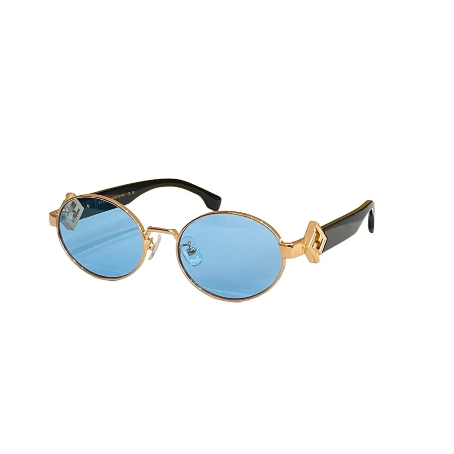 Fendi Oval glasses leopard/black/silver/blue/red/black silver/black gold/green/brown leopard color Size 55口17-145
