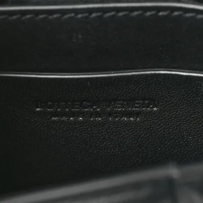 Bottega Veneta Maxi Intreccio Padded Mini Candy Cassette Crossbody Bag Black Lambskin Leather