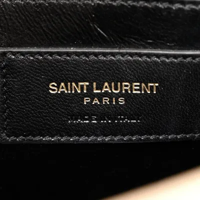 Saint Laurent Medium Kate Satchel Nude Powder Monogram Grain De Poudre Leather Gold Hardware