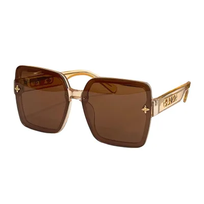 Louis Vuitton square frame glasses eggplant/maroon/brown/leopard/white/teal color Size 62口12-145