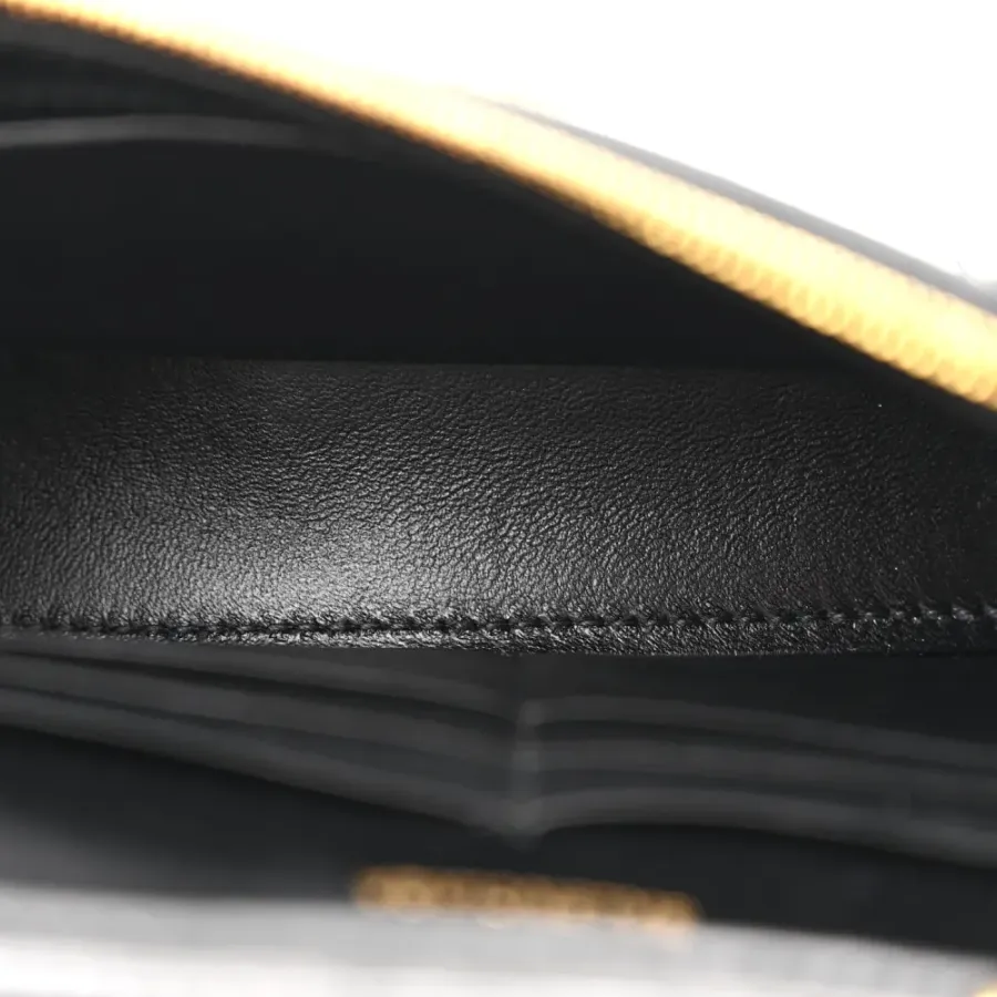 Balenciaga XS Hourglass Chain Bag Black Shiny Box Calfskin Leather Gold Hardware