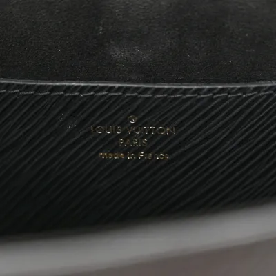 Louis Vuitton Twist MM Monogram Flower Chain Shoulder Bag Black Epi Leather Brass Hardware