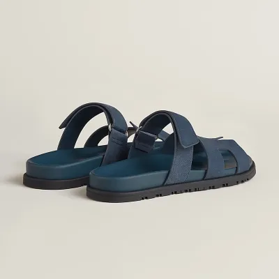 HERMES Chypre Blue Slippers