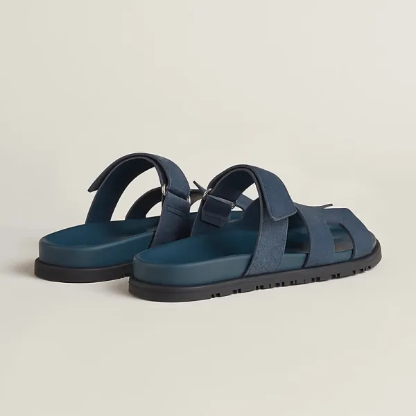 HERMES Chypre Blue Slippers - Image 3