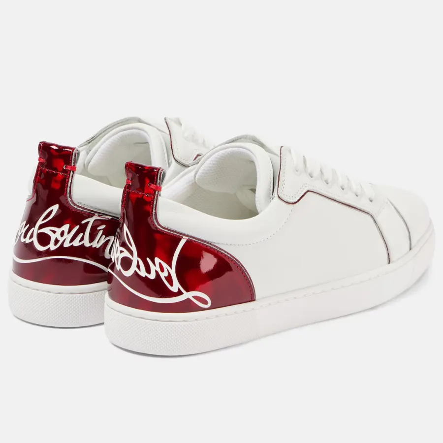 Christian Louboutin Leather sneakers white with red