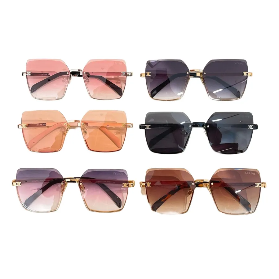 Celine square frame glasses purple/pink/coral/black/brown leopard color Size 60口17-145