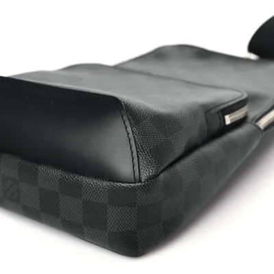 Louis Vuitton Avenue Sling Backpack MM Damier Graphite Canvas Silver Hardware