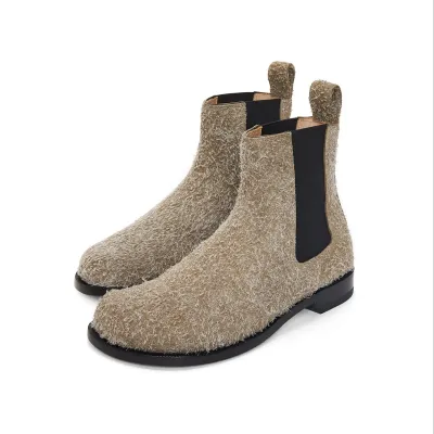 LOEWE Matte suede Campo Chelsea boots