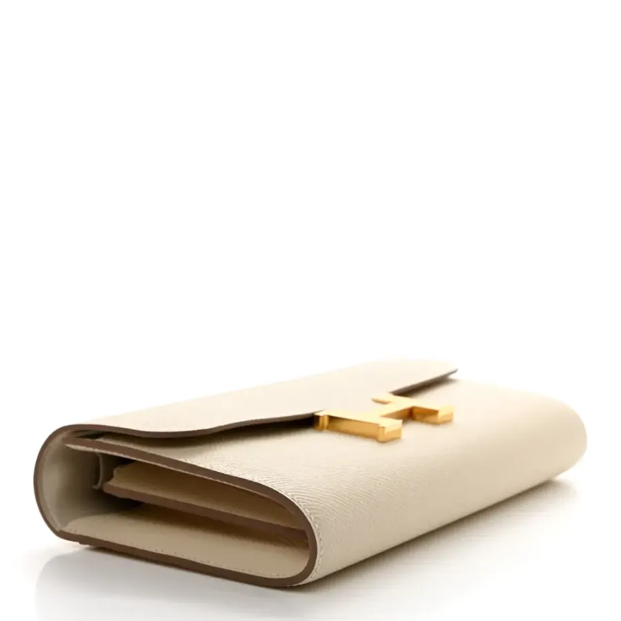 Hermès Constance Wallet To Go Béton Evercolor Leather Gold Hardware