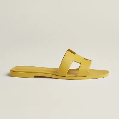 HERMES Oran yellow Slippers