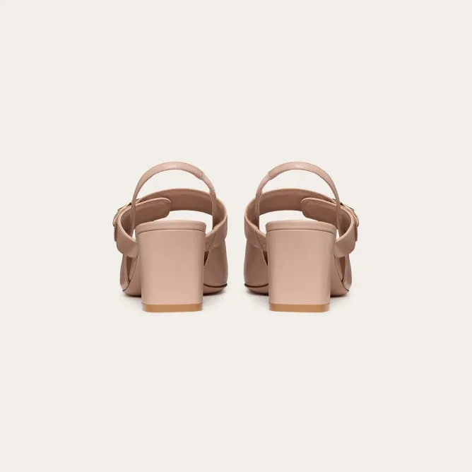 VALENTINO Calf leather strappy heels (6cm high heel)