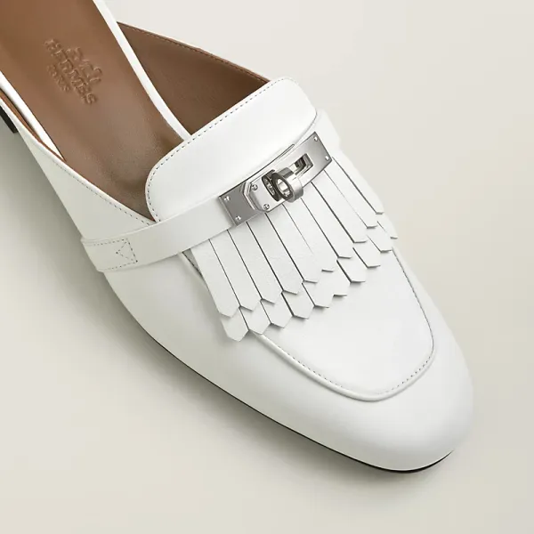 HERMES Oz Mule white Slippers - Image 4