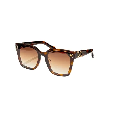 Hermès square frame glasses black/teal/grey/black brown/pink/leopard/orange color Size 51口21-140