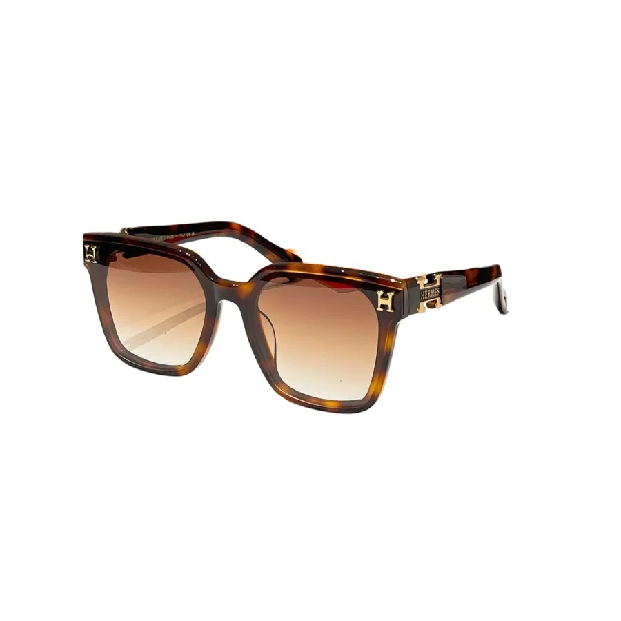 Hermès square frame glasses black/teal/grey/black brown/pink/leopard/orange color Size 51口21-140