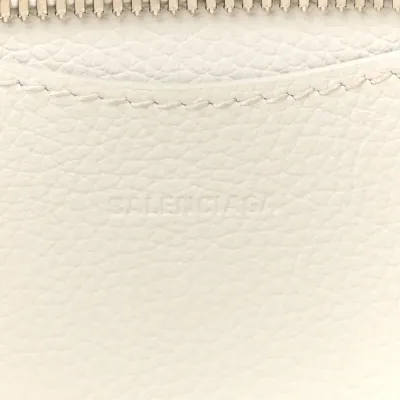 Balenciaga S Neo Classic City Bag Chalky White Grained Calfskin Leather Silver Hardware