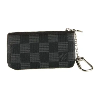 Louis Vuitton Small Key Holder Black/Grey Damier Graphite Pattern Canvas Silver Hardware