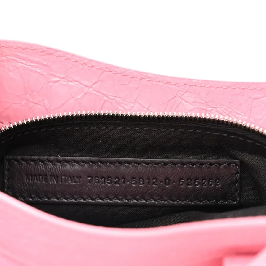 Balenciaga Mini Neo Cagole Shoulder Bag Candy Pink Agneau Arena Leather Silver Hardware