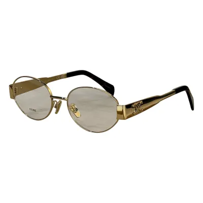 Celine Oval glasses black gold/black silver/black/rose gold/gold leopard/transparent gold/transparent silver color Size 54-18-135