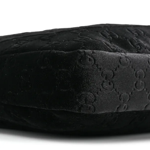 Gucci Small Jackie 1961 Hobo Black GG Monogram Velvet Silver Hardware - Image 5