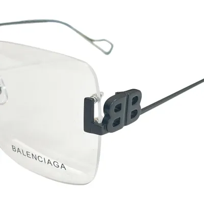 Balenciaga square frame glasses black/copper/gold/rose gold/silver color transparent lens Size 59口17-140