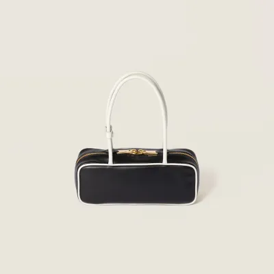 Miu Miu Calfskin Leather Beau Black Top-Handle Bags