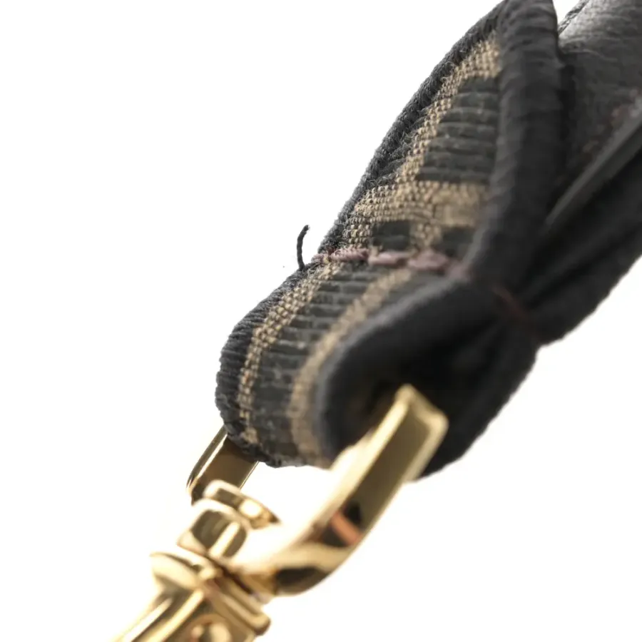 Fendi Medium FF 1974 Baguette Tobacco/Moro/Black Jacquard Fabric Gold Hardware