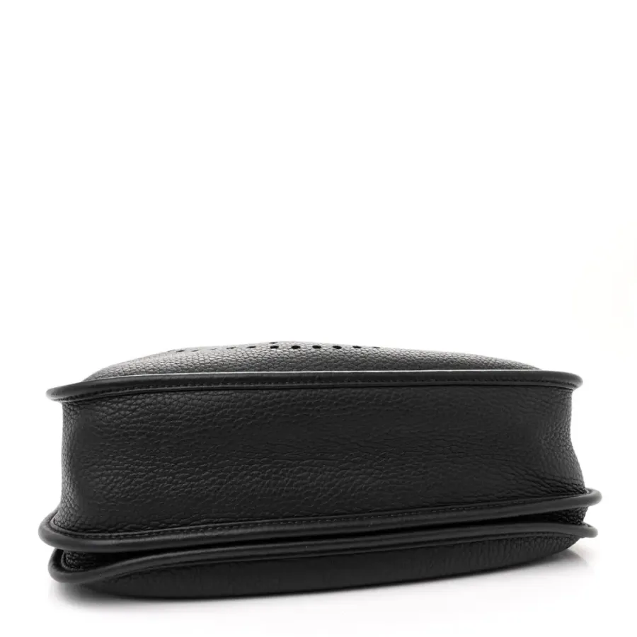 Hermès Evelyne III PM Black Taurillon Clemence Leather Palladium Silver Hardware