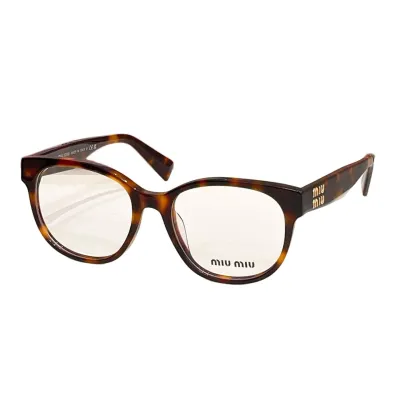 Miu Miu Boston frame glasses white/black white/black/black gold/leopard/tawny/leopard brown color Size 54口19-145