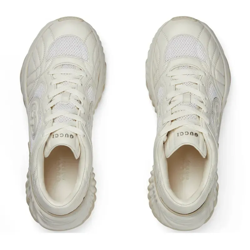 Gucci Ripple series women's thick soled sports shoes white Sneakers