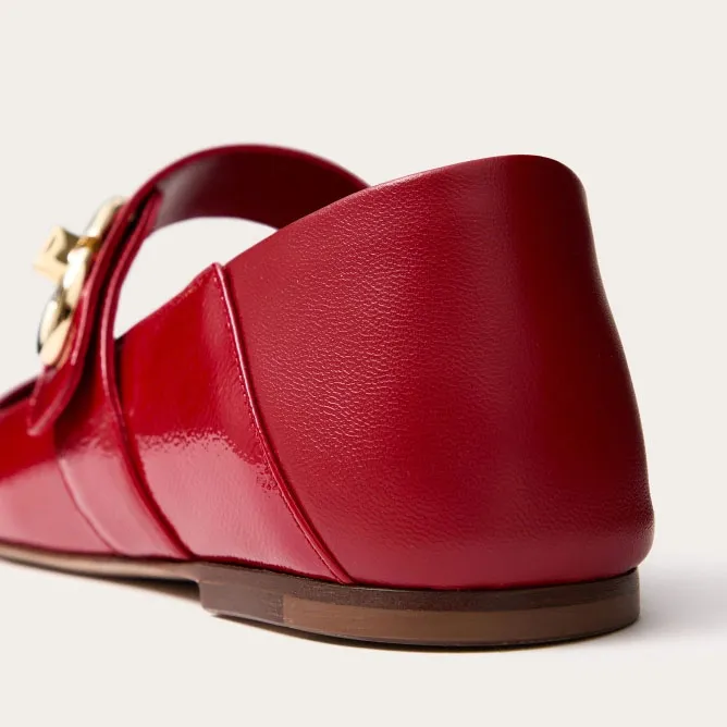 VALENTINO  Patent leather Mary Jane ballet shoes