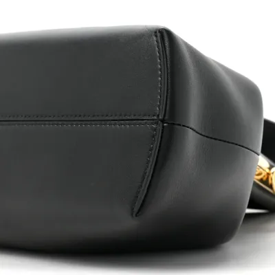 Fendi Medium Fendi First Black Shiny Nappa Leather Gold Hardware