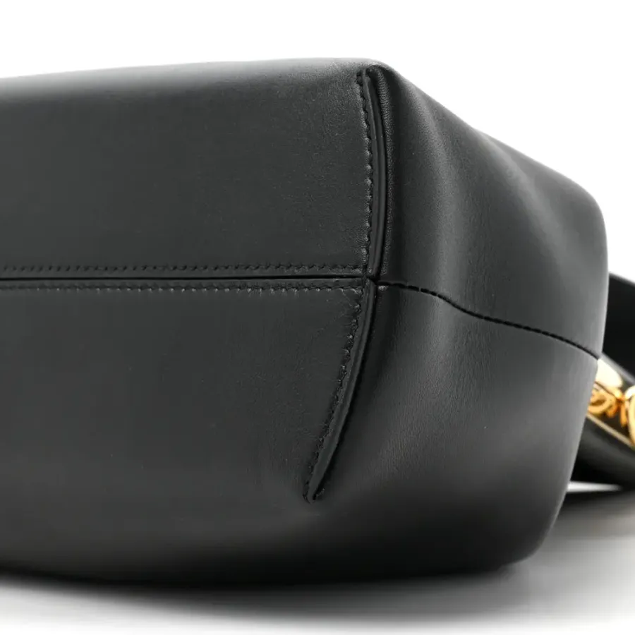 Fendi Medium Fendi First Black Shiny Nappa Leather Gold Hardware