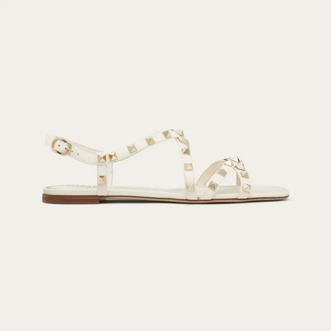 VALENTINO White calfskin sash sandals