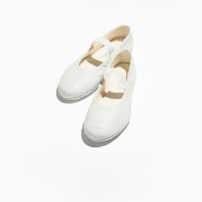 Chanel sheepskin white Mary Jane Shoes