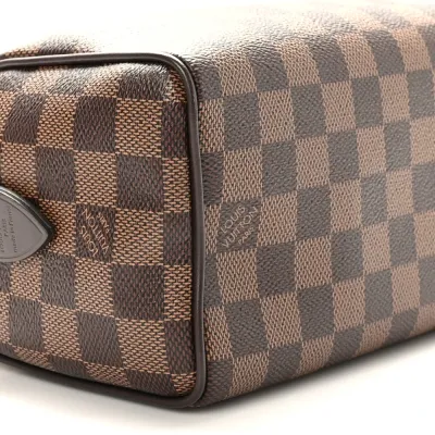 Louis Vuitton Speedy Bandouliere 20 Damier Ebene Canvas Brass Hardware