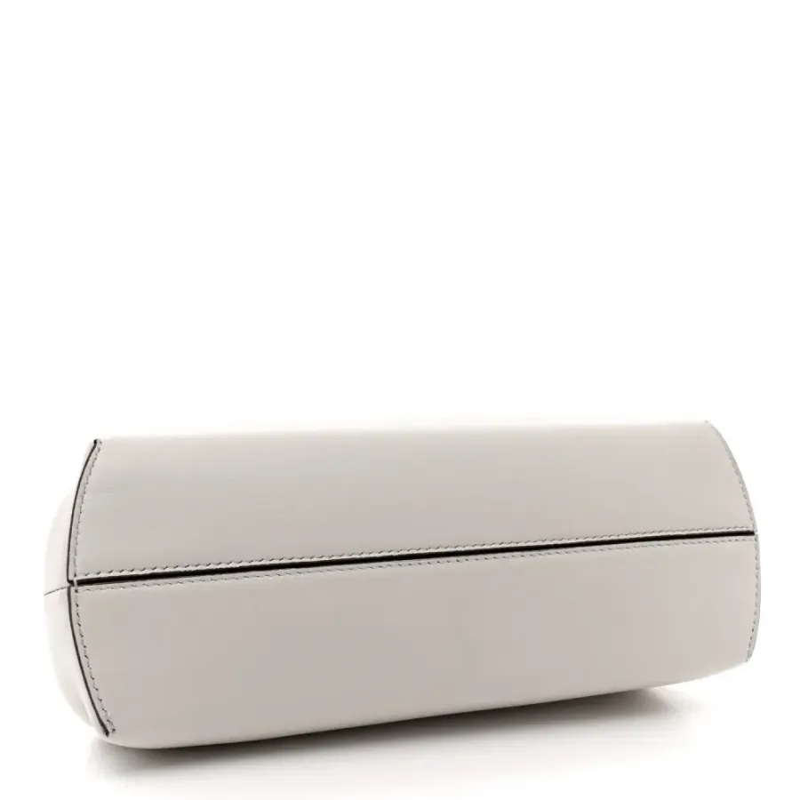 Fendi Small Fendi First White/Roccia Shiny Nappa & Snakeskin Leather Gold Hardware