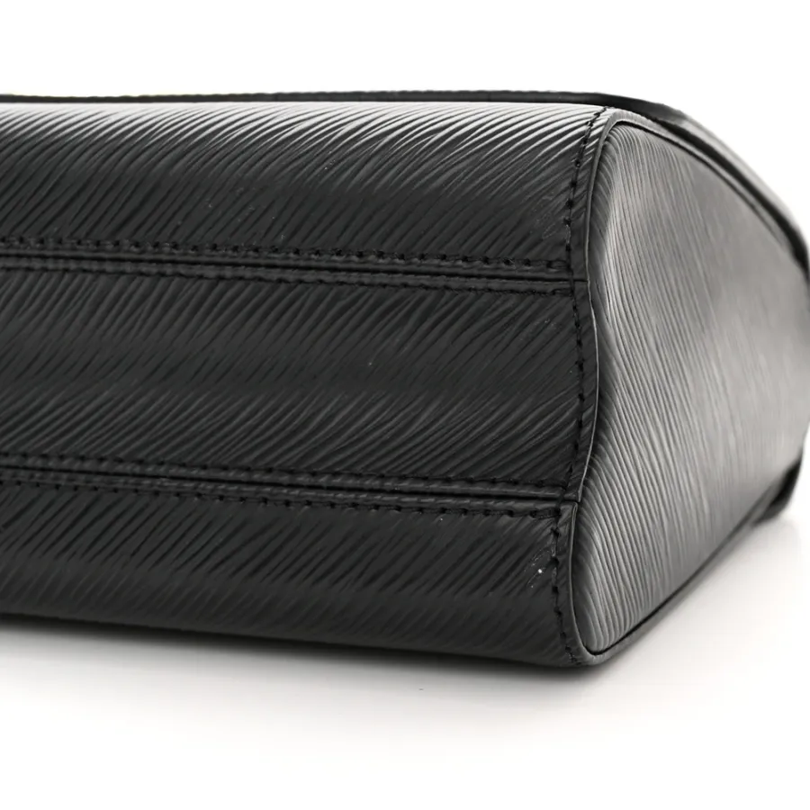 Louis Vuitton Twist MM Monogram Flower Chain Shoulder Bag Black Epi Leather Brass Hardware