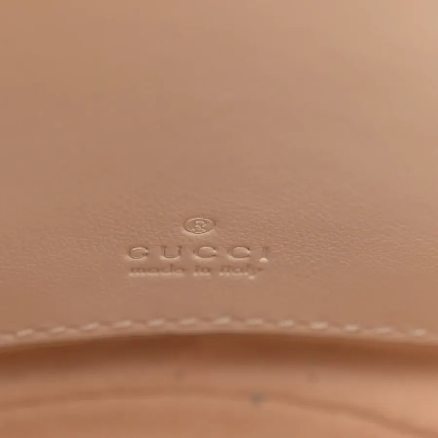 Gucci Mini GG Marmont 2.0 Bucket Bag White Calfskin Matelassé Leather Aged Gold Hardware