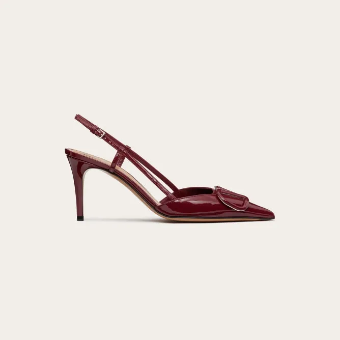 VALENTINO Patent leather strappy heels (8cm high heel)